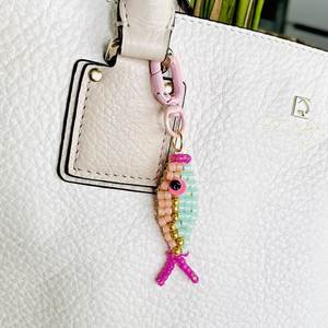 Premium Handmade Fish Beaded <b>Bag</b> Charm Colorful Marine Keychain Fashion Accessory for Women Girls and Kids - Product Image 4