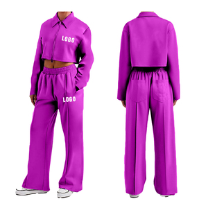 Custom Acid Wash Windbreaker Tracksuit Zipper Hoodie <b>Jacket</b> And Elastic High Waist Trouser Jogging Set Baggy Nylon Track Suit - Product Image 1