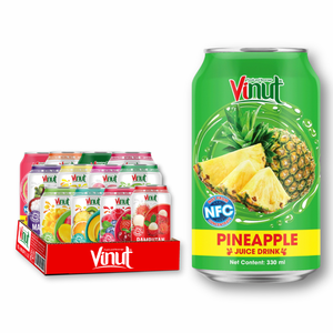 น้ำสับปะรดไม่มีน้ำตาล VINUT 330 มล. รุ่น Juice20 รับผลิตแบบ OEM ODM แบรนด์ส่วนตัว ผู้ผลิตเครื่องดื่มเวียดนาม - Product Image 1