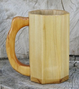 Mug à café en bois de qualité supérieure, fait main, en bois massif, finition naturelle, design rustique, mug écologique pour la maison - Product Image 4