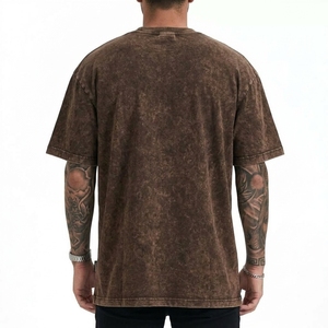 Mens Acid Wash T <b>Shirt</b> <b>Oversized</b> Relaxed Fit Premium Cotton Vintage Streetwear Casual Fashion Apparel Wholesale - Product Image 3