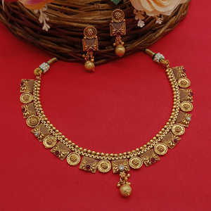 Ensemble de collier en plaqué or avec pierre Pota 10581200PK - Product Image 1