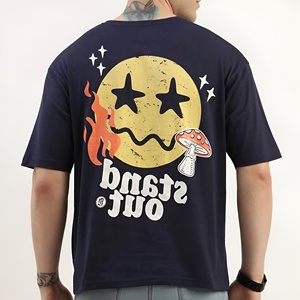 เสื้อยืดคุณภาพสูงขายส่ง 100% ผ้าฝ้าย สำหรับผู้ชาย เสื้อยืดเรียบๆ สกรีนลาย DTG ตามสั่ง ไซส์ใหญ่ สีดำ - Product Image 6