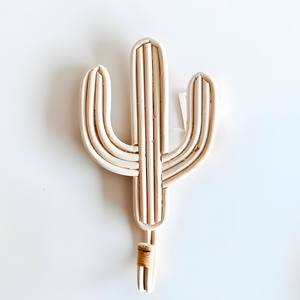 Gancho montado en la pared en forma de cactus, ganchos colgantes de pared de ratán, venta al por mayor de fábrica de Vietnam, el precio más barato - Product Image 1