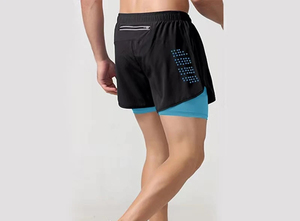 กางเกงขาสั้นกีฬาผู้ชาย ชุดกีฬา กางเกงซับในสองชั้น กางเกงออกกำลังกายฤดูร้อน 2 in 1 กางเกงชายหาด เสื้อผ้าผู้ชาย กางเกงวิ่งจ๊อกกิ้ง กางเกงออกกำลังกายในยิม กางเกงวิ่ง - Product Image 4