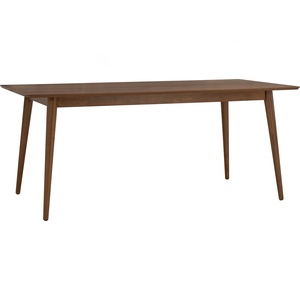 Table à manger en placage de noyer de qualité supérieure avec pieds en bois massif, table rectangulaire moderne pour café et maison de luxe - Product Image 1