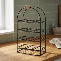 Étagère à épices moderne à trois niveaux en fer durable, organisateur de comptoir de salon, support de rangement autoportant, porte-bouteilles d'assaisonnement
