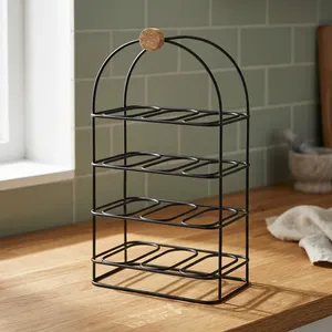 Modern Four Tier Metal Spice Rack Countertop Organizer Freestanding Storage <b>Stand</b> Kitchen Seasoning Bottle Holder Display <b>Shelf</b> - Product Image 3