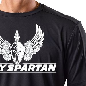 Camiseta Deportiva Negra para Hombre, Manga Corta, Transpirable, Ligera, para Gimnasio, Entrenamiento, Running, Fitness, Cuello Redondo - Product Image 6