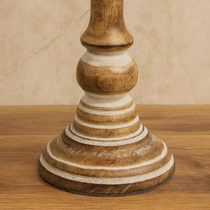 Elegante Portavelas Redondo de Madera para Decoración del Hogar, Portavelas para el Día de San Valentín con Frascos para Velas - Product Image 3