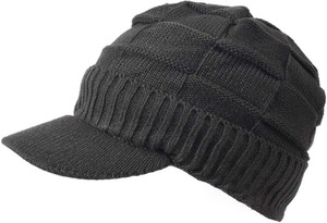 Fleece Lined Knit Peaked Beanie <b>Warm</b> Winter <b>Hat</b> with Brim for Men 2026 new model - Product Image 4
