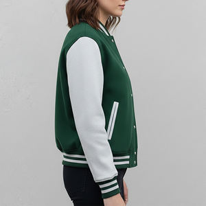 Veste de baseball pour femme, coupe décontractée, tendance, de haute qualité, prix abordable, respirante, en coton et laine, épaisse et chaude - Product Image 5