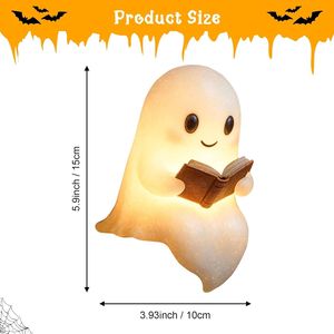 Lámpara de Fantasma de Halloween para Leer Libros, Decoración de Mesa Interior para el Hogar, Linda Luz Nocturna de Fantasma - Product Image 2