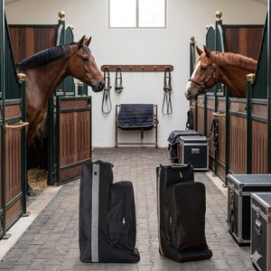 2 Pcs Equestrian Boot & <b>Hat</b> <b>Bag</b> Tall Boot Black Storage <b>Bag</b> for Men Cowboy Shows Competition Travel Storing Helmet, Horse Whip - Product Image 2