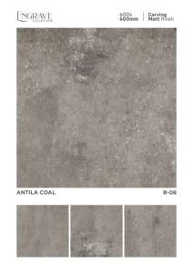 Azulejos de porcelana mate tallados de 600x600 mm, desarrollados para ofrecer un relieve superficial suave, un tono natural y una durabilidad interior prolongada. - Product Image 2