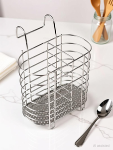 Support de rangement pour couverts de cuisine en acier inoxydable, porte-couteaux, fourchettes et cuillères, support de rangement pour couverts de table, pour la cuisine et la table à manger - Product Image 4