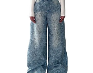 Jeans pour femmes à taille haute et jambe droite, denim extensible, pantalon décontracté, coupe confortable, cinq poches, pantalon pour tous les jours, streetwear - Product Image 1