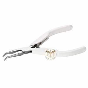 Pince à bec courbé à mâchoires lisses en acier inoxydable de haute qualité pour la fabrication de bijoux et le travail des fils métalliques - Product Image 5