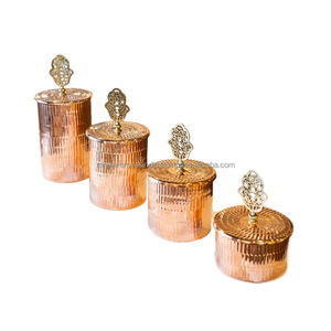 Elegante caja de almacenamiento de cobre puro con tapa Ideal para té, café y más disponible en una gama de estilos y tamaños al último precio - Product Image 5