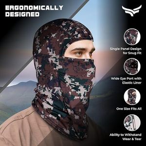 Masque Balaclava Unisexe VU&TT Camouflage Respirant Imperméable Extérieur Spandex Polyester Couleur Unie Décontracté Couvre-tête Adulte - Product Image 5