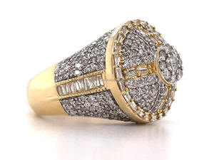 Anillo de Lujo con Moissanita de Corte Brillante, Plata de Ley 925, Clásico, con Incrustaciones de Diamantes, para Hombre y Mujer, Uso Diario, Estilo Hip Hop - Product Image 2