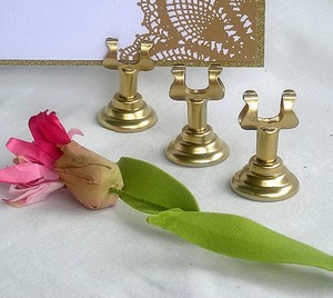 Gold Wedding <b>Table</b> Number Holders Place <b>Card</b> Holders Wedding Menu Holder Name <b>Card</b> Holders Classy Silver - Product Image 6