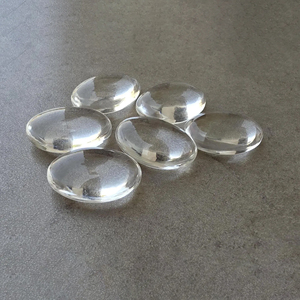 Cristal de Cuarzo Natural, Forma Ovalada, Cabujón Briolette, Gema Calibrada para Joyería, Disponible en Todos los Tamaños - Product Image 2