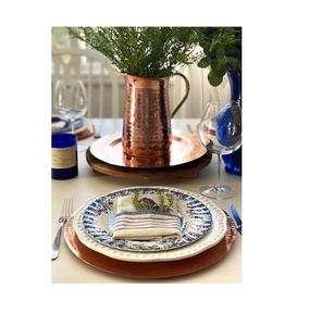 Wood Charger <b>Plate</b> Polished Copper Dinner Charger <b>Plate</b> 100% Pure Copper <b>Decorative</b> Copper Charging <b>Plate</b> - Product Image 5