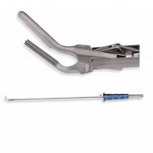 Pinzas DeBakey con Puntas Anguladas, Pinzas Quirúrgicas Atraumáticas para Tejidos, Eje Largo, Longitud de Trabajo, Acero Inoxidable, Pinzas Vasculares OEM - Product Image 1