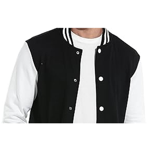OEM Promotional Unisex Leather Polyester Cotton wool varsity <b>jackets</b> Urban Casual Buttoned Varsity Sportswear Bomber <b>Jackets</b> - Product Image 4