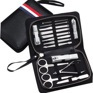 Ensemble professionnel de coupe-ongles en acier inoxydable allemand, kit de manucure et pédicure avec étui en PU - Product Image 1