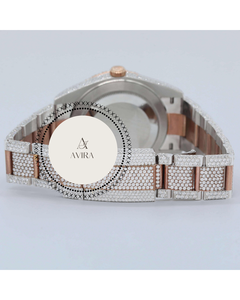 <span class=keywords><strong>Orologio</strong></span> in Acciaio Inossidabile con Moissanite Taglio Rotondo per <span class=keywords><strong>Donna</strong></span>, per Matrimoni e Feste, Quadrante Color Cioccolato, per Esportazione - Product Image 6
