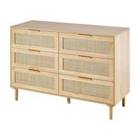 Commode en rotin pour chambre d'enfant, mobilier de chambre d'enfant, commode à 6 tiroirs en rotin, prix d'usine, pas cher, haute qualité, vente chaude, fournisseur