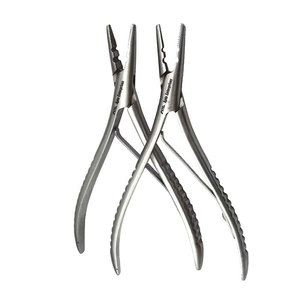 Pince à extensions capillaires en acier inoxydable de haute qualité, outil professionnel de précision à deux trous pour l'installation d'extensions capillaires - Product Image 3