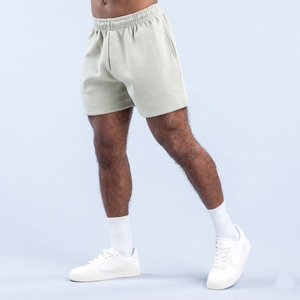 Shorts de sport pour hommes en gros, 100 % coton, séchage rapide, avec poches latérales et taille élastique, pour l'entraînement athlétique - Product Image 5