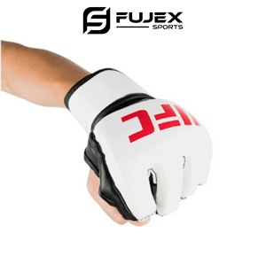 Gants de boxe MMA professionnels à demi-doigts avec sangle de poignet réglable pour la fermeture, poignées en cuir artificiel personnalisées pour la boxe - Product Image 5