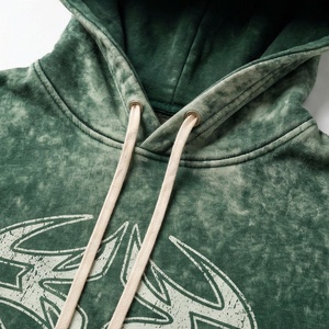 Survêtements d'hiver personnalisables en molleton de coton pour hommes, coupe régulière, effet délavé, ensembles pull respirants pour l'entraînement - Product Image 4