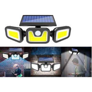 100 COB solare sensore di movimento esterno lampada con 3 teste per l'illuminazione del giardino - Product Image 2