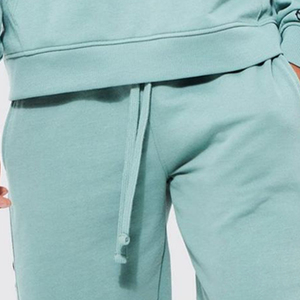 Conjunto de Sudadera con Capucha Color Menta para Hombre con Diseño de Manga Estampada, Conjunto Informal de Verano con Pantalones Cortos de Algodón y Felpa - Product Image 5