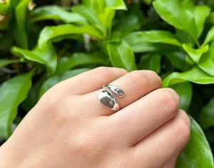 Heaven <b>Crafts</b> 925 Sterling Silver Adjustable Bypass Wrap Handmade Hiphop Multi Layer Statement Thumb <b>Ring</b> GIA Certified - Product Image 1