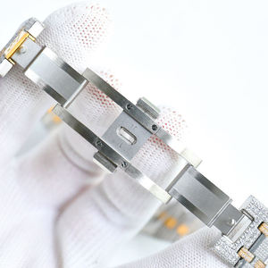 นาฬิกา Mossinate สแตนเลสสตีล VVS มอยส์ซาไนต์ นาฬิกาจักรกลเพชร ผู้ชาย ฮิปฮอป บัสดาวน์ ผ่านการทดสอบเพชร 100% - Product Image 5