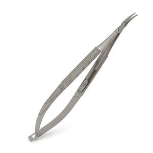 Porte-aiguilles micro-courbé Barraquer 1 mm avec verrouillage 12,5 cm, instrument chirurgical ophtalmique - Product Image 3