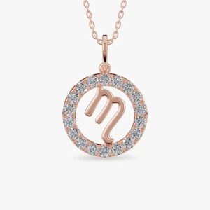 Colgante de Plata 925 con Moissanita y Halo de Cristal del Signo Zodiacal Capricornio, para Regalo Unisex - Product Image 1