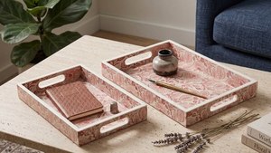 Premium Quality Wooden Serving Tray Handles Dividers Lid-Square Shape Modern Design Customizable Color Size Dishwasher <b>Microwave</b> - Product Image 2