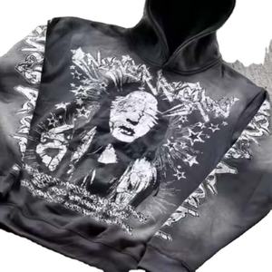 Pantalones de chándal acampanados con serigrafía personalizada de alta calidad para hombre, ropa de calle de invierno con capucha de Color sólido, forro polar de algodón 100% - Product Image 2