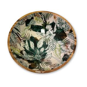 Assiettes en émail d'art indien en gros, peintes à la main, motif floral bleu et blanc, plateau en métal, vaisselle durable et décorations souvenirs pour détaillants - Product Image 4