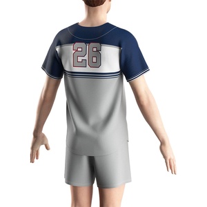Wholesale Practice Wear Breathable Solid <b>Baseball</b> Jersey Short Front Customizable Colors Logo Digital Print 100% Polyester - Product Image 2