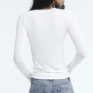 Camiseta Corta de Manga Larga para Mujer, 100% Algodón, con Estampado Gráfico, para Chicas y Adolescentes - Product Image 6