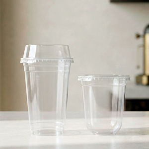 Wholesale PP <b>Plastic</b> <b>Cup</b> With Lid 95mm Diameter Transparent PP <b>Cups</b> For Beverage Coffee And Tea - Product Image 1