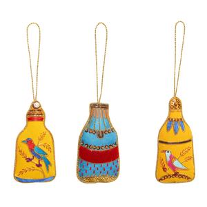 Tela de satén de terciopelo hecha a mano, adornos para árboles de Navidad bordados, adorno personalizado al por mayor con camello, oveja Reno - Product Image 2